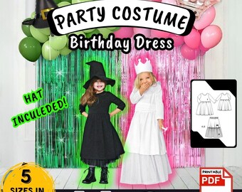 Witch & Fairy Dress - Costume Sewing Pattern for Kids With FREE Hat ...