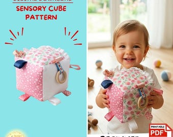 Sensory Baby Block PDF Sewing Pattern: Beginner Cube Toy | Easy DIY Sewing Project