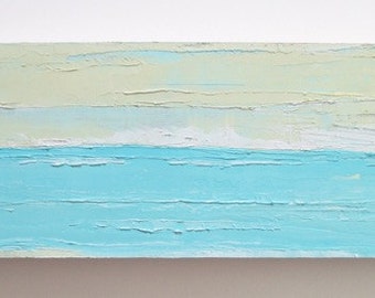 Abstract Ocean Painting, abstract landscape, aqua ocean painting, out to sea, home decor