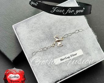 Sterling Silver Dragon Bracelet: Fantasy Renaissance Jewelry