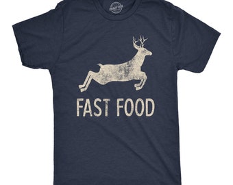 Hunting T Shirt Men ,Funny Joke Hunting Shirt ,Dad Hunter, Deer Shirts, Rude Offensive Gifts For Hunters, Fast Food Deer