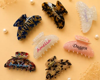 Personalized Name Hair Claw Clip ,Custom Bridesmaid Name Claw Clip,Bridal Gift,Bride's Gift,Bridesmaid Set,Gift For Mother, Birthday Present