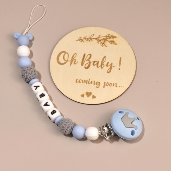 Personalized Pacifier Clip Dummy Clips Personalised Name For Boys