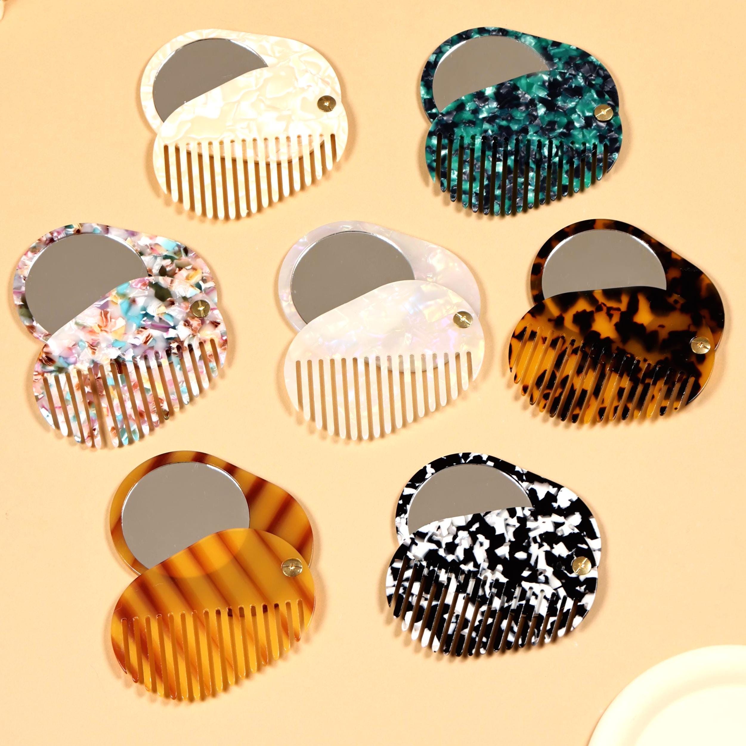 Super Cool Creations – 10 Specchi Decorativi A Forma Di Margherita, 5 Da 5cm E 5 Da 3cm, In Acrilico Infrangibile
