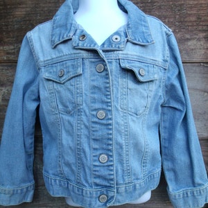Vintage children&#39;s Denim Jacket, Jean Jacket, 80&#39;s GAP Kids, Unisex XS 4T,5T