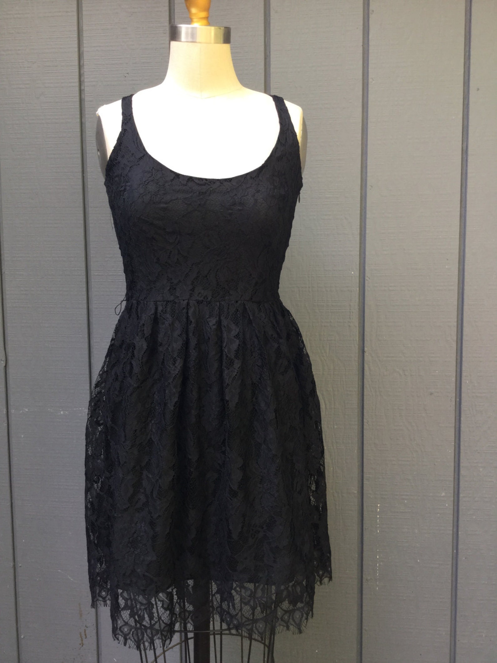 Vintage Black Lace Dress. BB DAKOTA . Formal Dress. Black Tie. Holiday