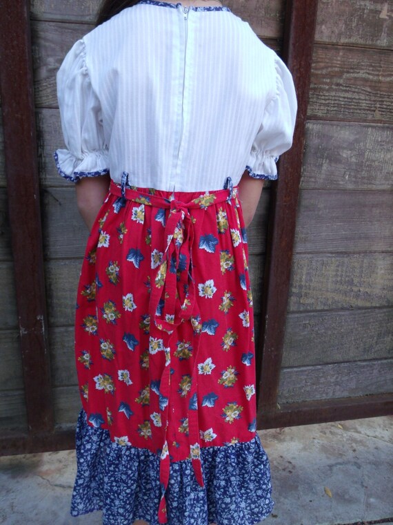 Vintage Children's Day Dress, Girls Vintage Calic… - image 5