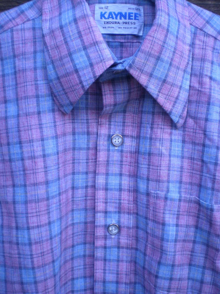 Vintage Boys Shirt. Size 12 BOYS Plaid Button Down Shirt. - Etsy