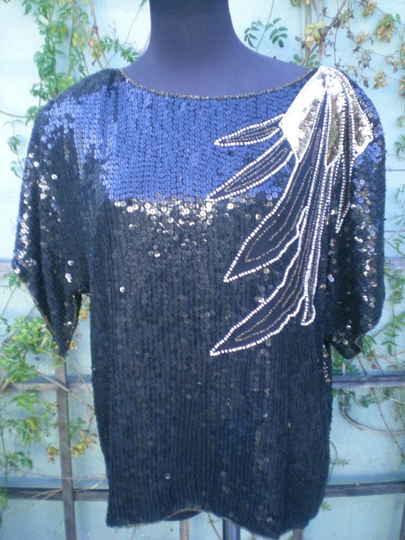 designer sequin tops