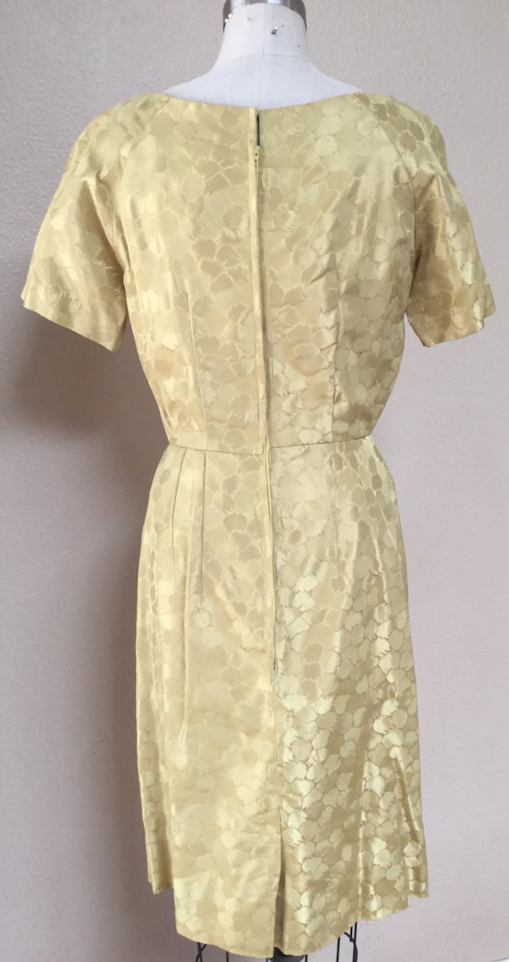Vintage Gold Cocktail dress. 50's pin up dress. W… - image 4