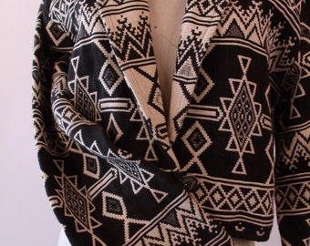 aztec cropped jacket