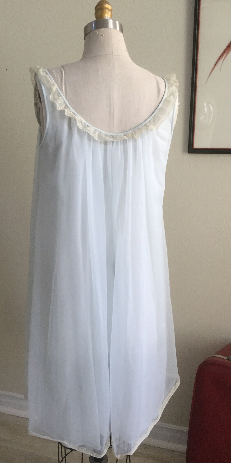 Pale Blue Nightie. Babydoll nightgown. | Etsy