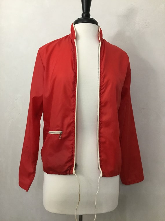 Vintage 70’s Red Windbreaker Jacket XS Men’s - image 7