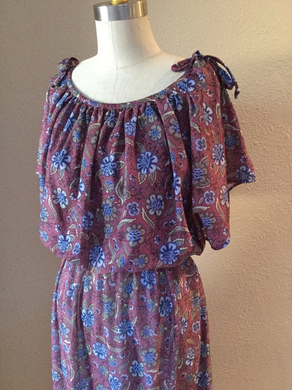 Vintage woman's 70's/80's day dress, bohemian dre… - image 2