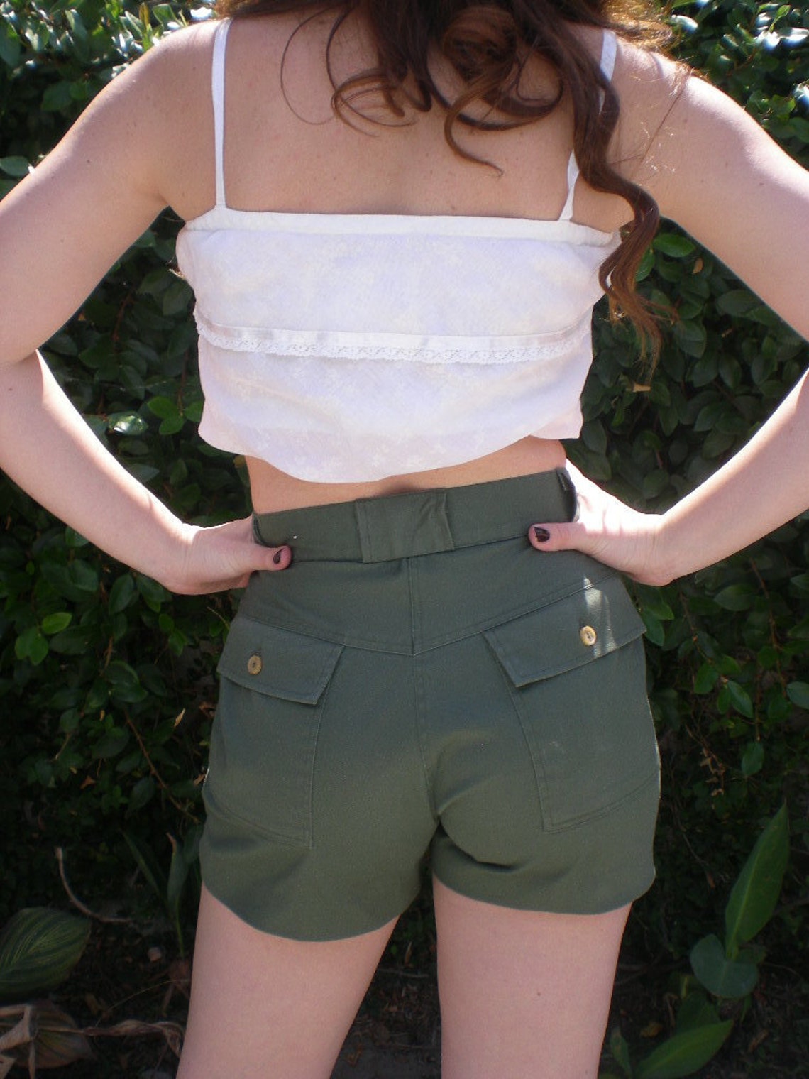 Army Shorts. Fatigues. ARMY green short shorts. Cute girls . Etsy