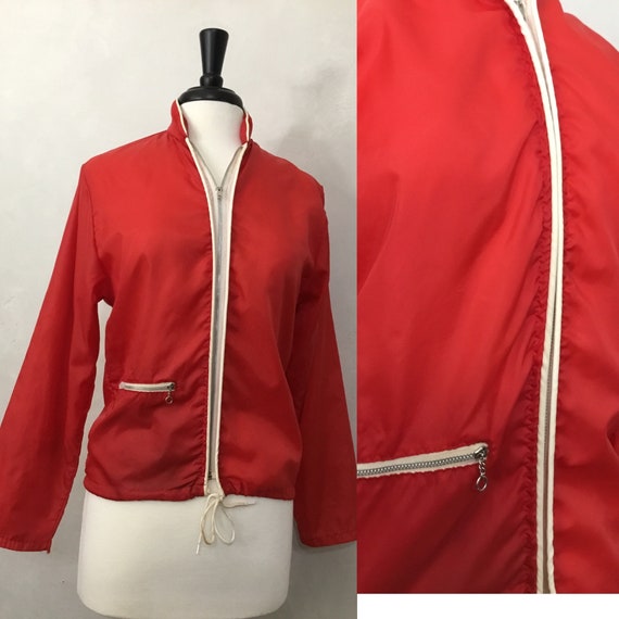 Vintage 70’s Red Windbreaker Jacket XS Men’s - image 1