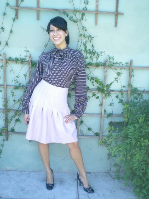 Vintage Pleated Skirt. Lavender - image 5