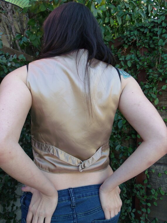 70's Cream Suede Vest. Cropped Leather Suede - image 3