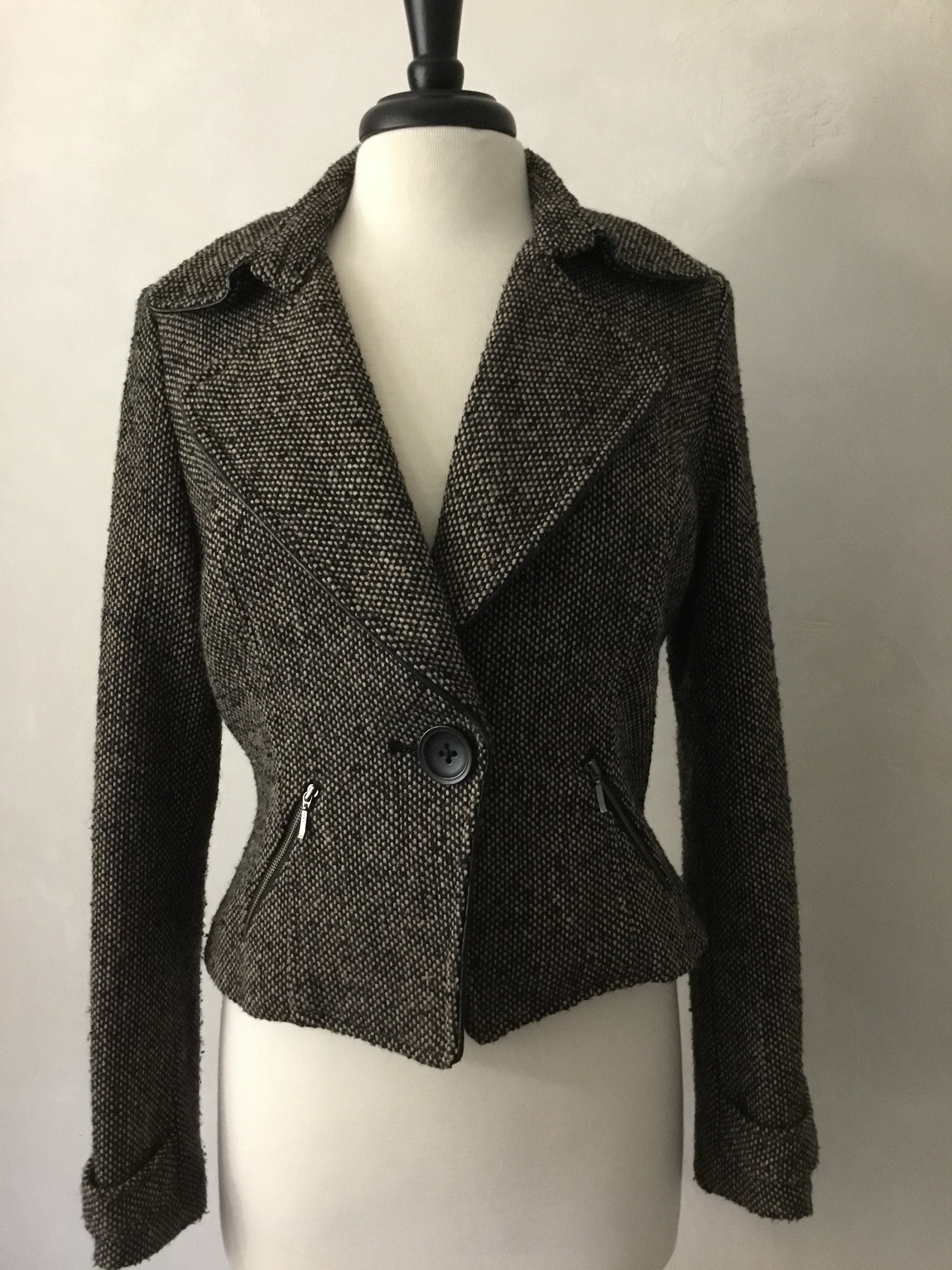 Cabi Blazer Business Jacket Wool Britton Detailed Suit Jacket Size 8 Etsy