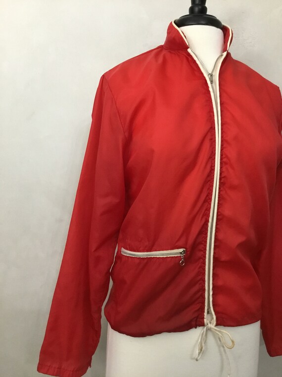 Vintage 70’s Red Windbreaker Jacket XS Men’s - image 2