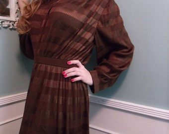 Vintage Designer Dress. 60's 70's Yvette Paris Dress. Vintage French Dress