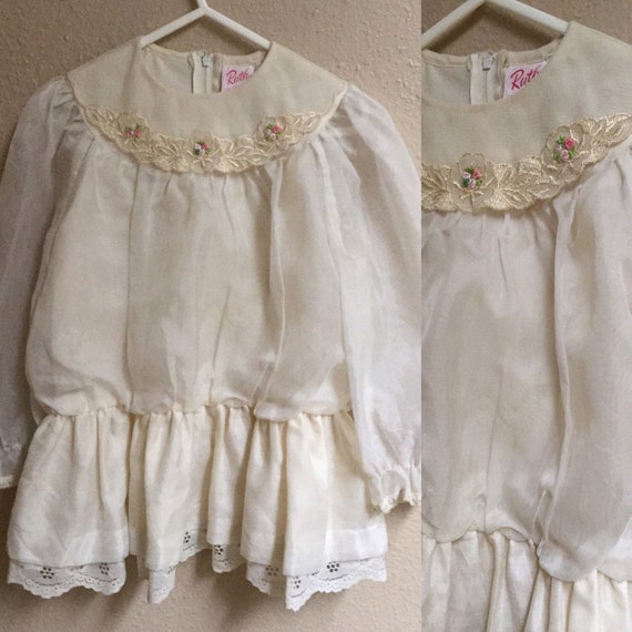 Vintage Children's Blouse, Dress Shirt, Boho Crea… - image 1