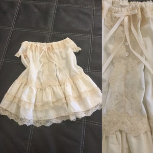 Vintage Cream Lace Dress. Wedding. Baptism. Little girls. Baby girl.