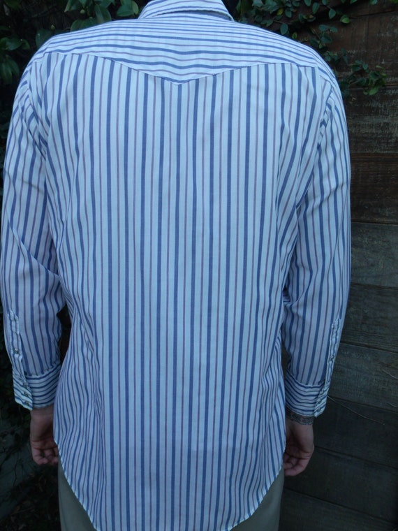 Vintage Men's Snap Down Shirt. Western Snap Down.… - image 4