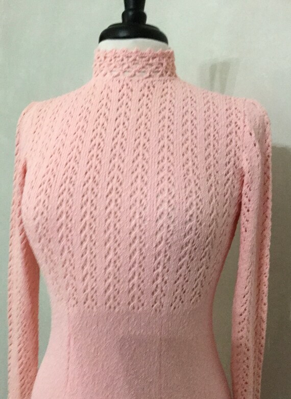 60’s Pink Knit Spring Dress. London Knits size - image 4