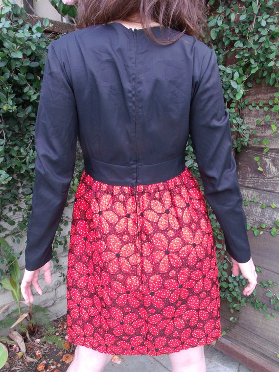 Vintage 50's 60's Empire Waist Dress. Cocktail Dr… - image 4