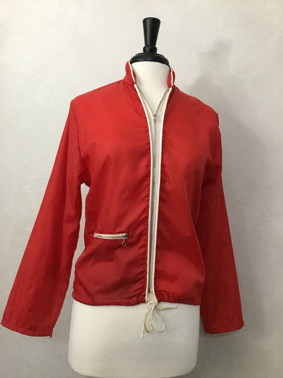 Vintage 70’s Red Windbreaker Jacket XS Men’s - image 8