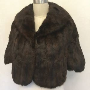 Vintage Fur Wrap. Caplet. Stole. 60's cocktail fur. Pin Up. glamour image 2