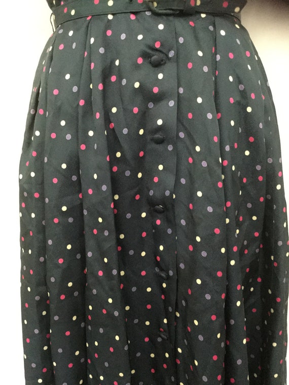 Vintage 50’s early 60’s Dark dotted Day Dress. - image 3