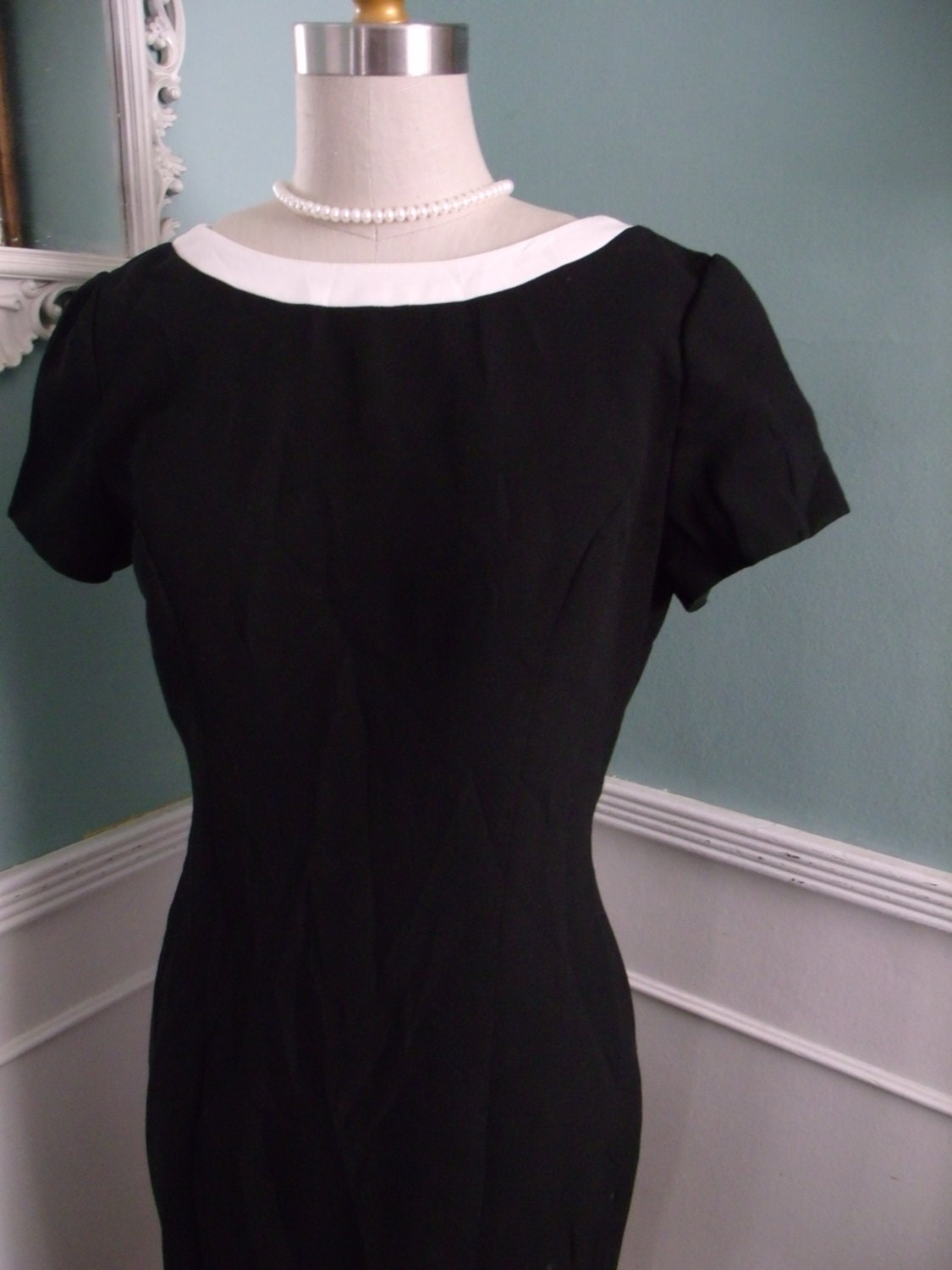 Vintage Black Cocktail Dress. Mad Men Style Elegant Evening - Etsy