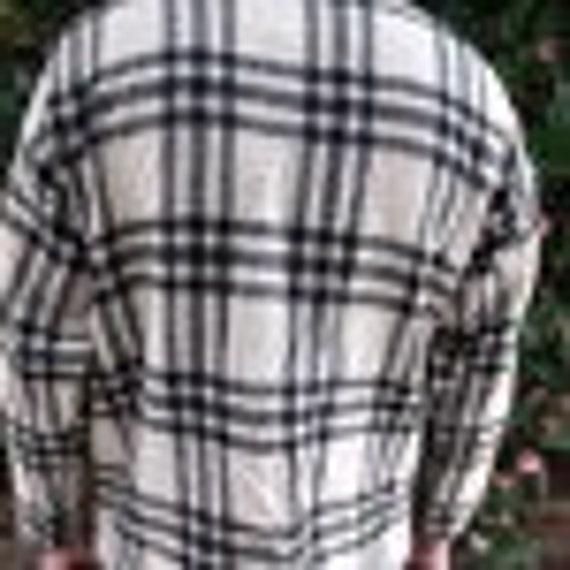 Black and White Mens Plaid Flannel Shirt,L.L.Bean… - image 4