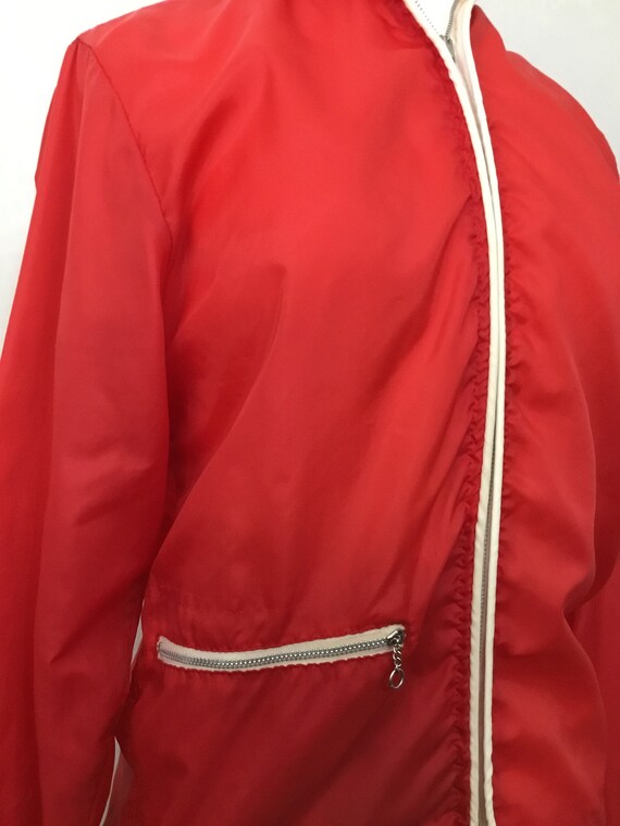 Vintage 70’s Red Windbreaker Jacket XS Men’s - image 5