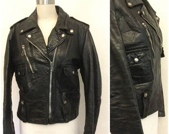 Chaqueta motociclista Harley Davidson vintage 40 Regular. Chaqueta de cuero unisex