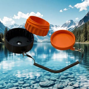 T-Track-Mounted Fishing Bait Holder - No-spilling! One-handed operation! Fits kayaks and boats with horizontal T-track. Holds Kokanee corn.