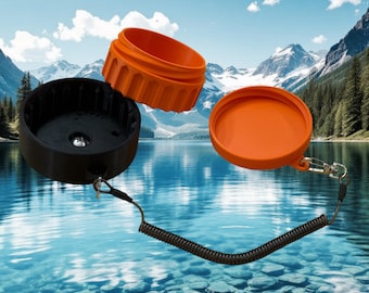 T-Track-Mounted Fishing Bait Holder - No-spilling! One-handed operation! Fits kayaks and boats with horizontal T-track. Holds Kokanee corn.