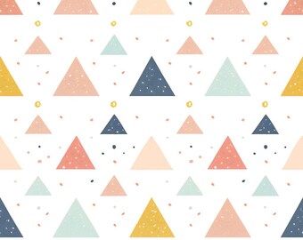 Papier à motif numérique triangles pastel pour projets de création et de conception. 12 po x 12 po 300 ppp