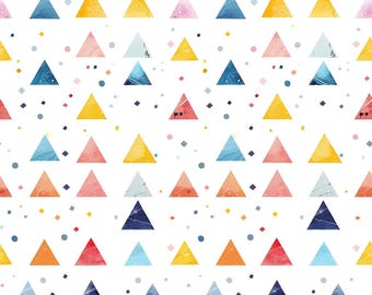 Papier à motif numérique triangles pastel pour projets de création et de conception. 12 po x 12 po 300 ppp