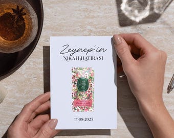 Hediyelik Kartlar - Nikah/Nisan/Kina/Dügün - Gastgeschenk - Personalisierbar - A5 - Digitaler Download - PDF