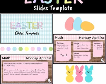 Easter Slides Template | Easter Template for Teachers | Daily Easter-Themed Slides