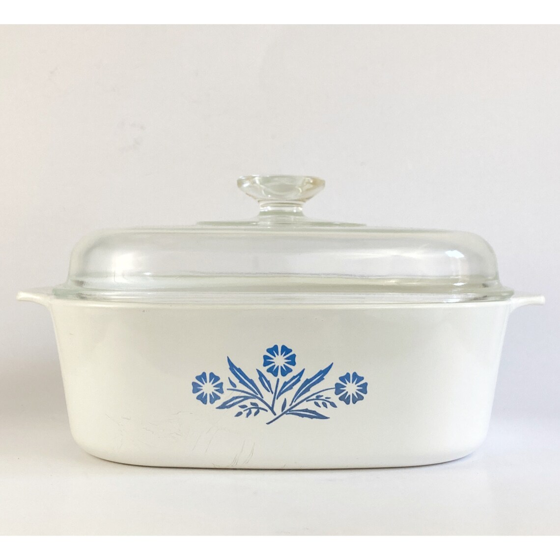 Vintage Corning Ware large casserole dish blue cornflower huge Etsy