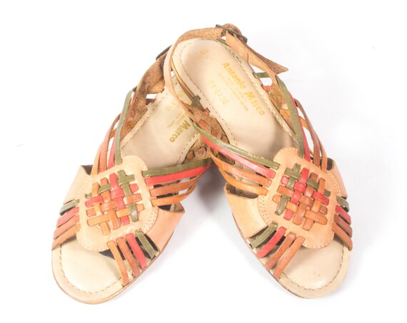 multicolor huarache sandals