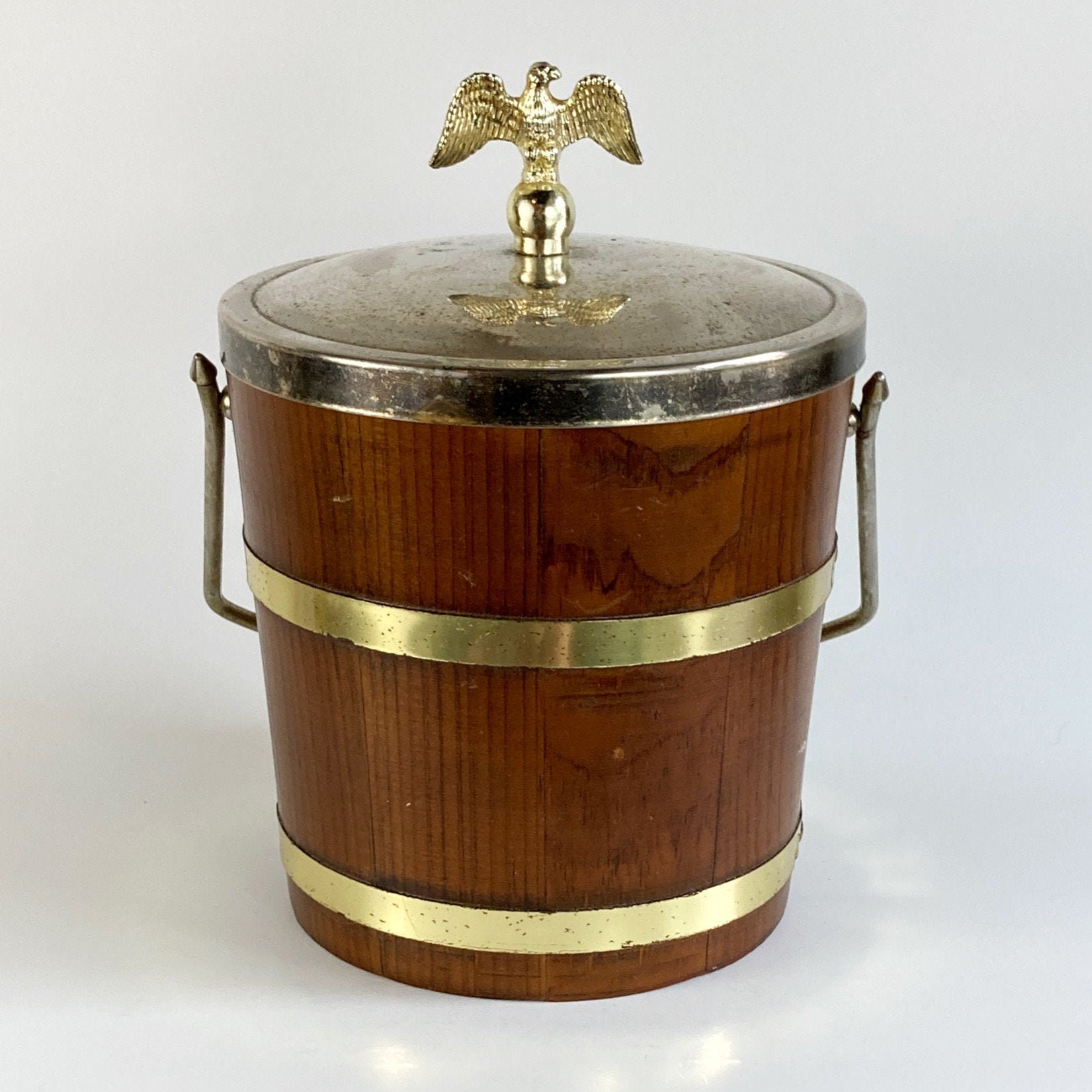 Vintage wooden ice bucket 2025