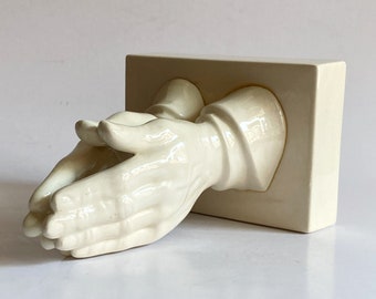 Vintage 1970’s ceramic praying hands wall decor figurine sculpture hand boho religiana retro kitschy kitsch