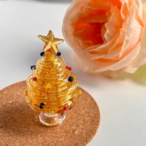 Customize Fairy Garden Miniatures, Fairy House, Handmade Lampwork Glass Miniature Christmas Trees, Christmas Miniatures, Miniature Trees
