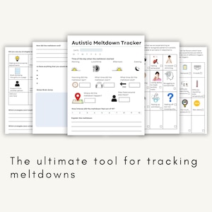 Autistic Meltdown Tracker  | Neurodivergent, ASD, Autism | Digital Download | Sensory | Neurodiverse