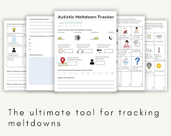 Autistic Meltdown Tracker  | Neurodivergent, ASD, Autism | Digital Download | Sensory | Neurodiverse